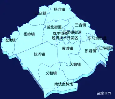 echarts孝感市应城市geoJson地图3d地图