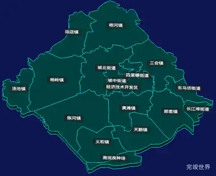 threejs孝感市应城市geoJson地图3d地图CSS3D标签