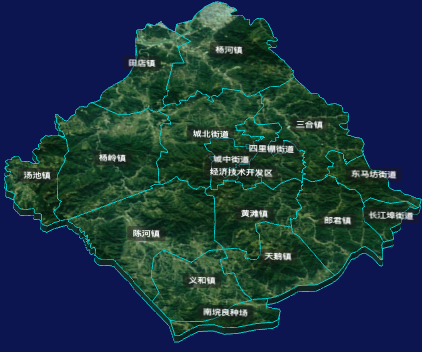 threejs孝感市应城市geoJson地图3d地图自定义贴图加CSS3D标签