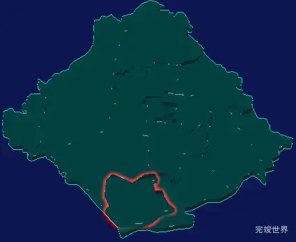 threejs孝感市应城市geoJson地图3d地图红色描边闪烁警报