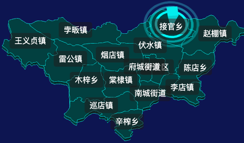 threejs孝感市安陆市geoJson地图3d地图CSS2D外加旋转棱锥