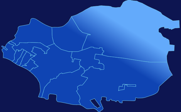 echarts荆州市沙市区geoJson地图全局颜色渐变
