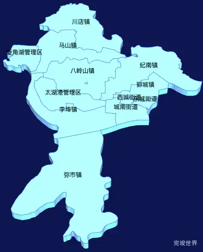 echarts荆州市荆州区geoJson地图3d地图