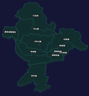 threejs荆州市荆州区geoJson地图3d地图CSS3D标签