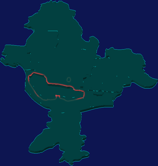threejs荆州市荆州区geoJson地图3d地图红色描边闪烁警报