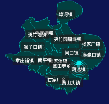 threejs荆州市公安县geoJson地图3d地图CSS2D外加旋转棱锥