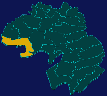 threejs荆州市监利市geoJson地图3d地图指定区域闪烁