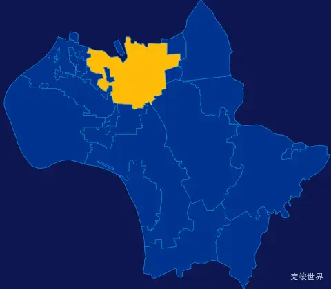 echarts荆州市江陵县geoJson地图指定区域高亮