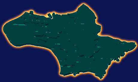 threejs荆州市江陵县geoJson地图3d地图添加金色效果