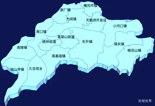 echarts荆州市石首市geoJson地图3d地图