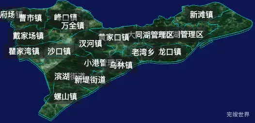 threejs荆州市洪湖市geoJson地图3d地图自定义贴图加CSS2D标签