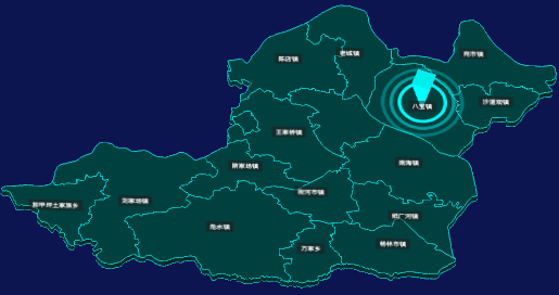 threejs荆州市松滋市geoJson地图3d地图添加旋转棱锥