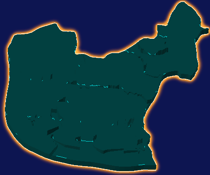 threejs黄冈市黄州区geoJson地图3d地图添加金色效果
