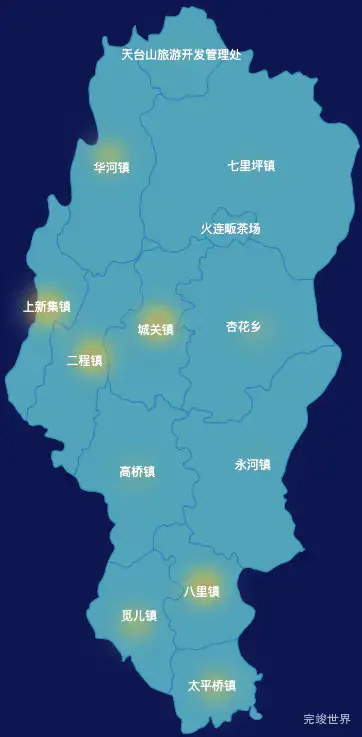 echarts黄冈市红安县geoJson地图热力图