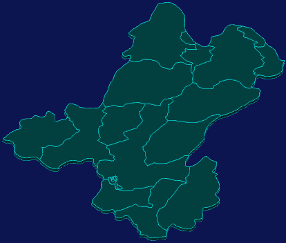 threejs黄冈市罗田县geoJson地图3d地图
