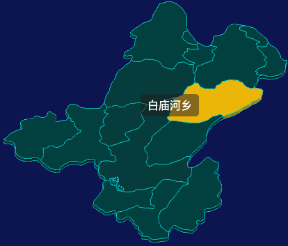 threejs黄冈市罗田县geoJson地图3d地图鼠标移入显示标签并高亮
