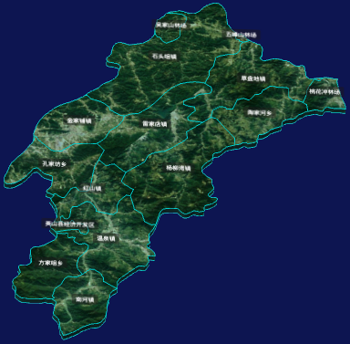 threejs黄冈市英山县geoJson地图3d地图自定义贴图加CSS3D标签