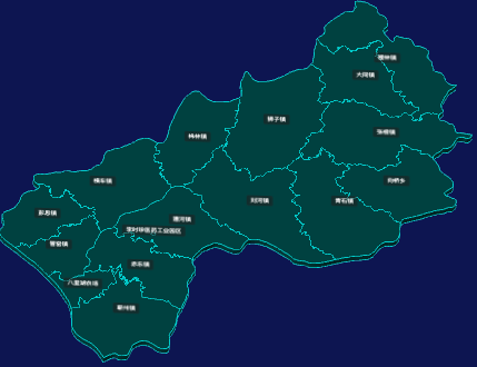 threejs黄冈市蕲春县geoJson地图3d地图CSS3D标签