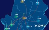 echarts黄冈市武穴市geoJson地图效果