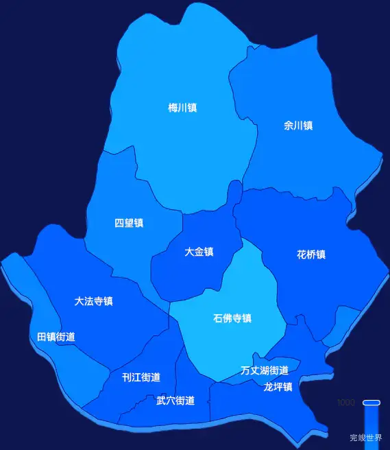 echarts黄冈市武穴市geoJson地图 visualMap控制地图颜色