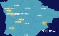 echarts咸宁市咸安区geoJson地图效果实例