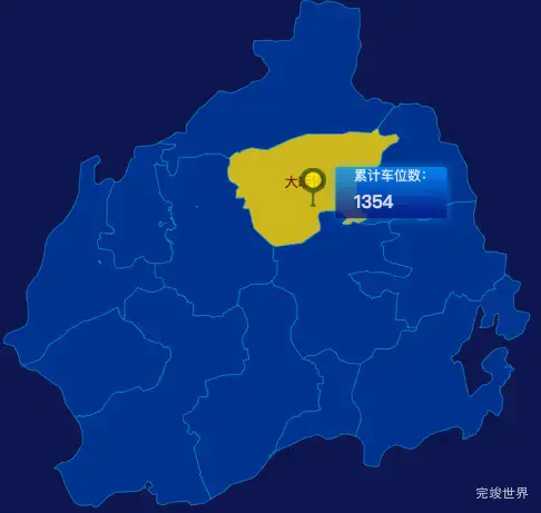 echarts咸宁市通山县geoJson地图点击地图插小旗