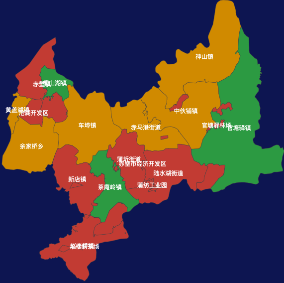 echarts咸宁市赤壁市geoJson地图tooltip自定义html