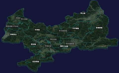 threejs咸宁市赤壁市geoJson地图3d地图自定义贴图加CSS3D标签