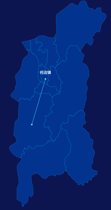 echarts随州市曾都区geoJson地图自定义引导线