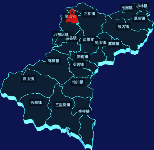 echarts随州市随县geoJson地图3d地图自定义图标