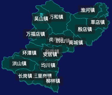 threejs随州市随县geoJson地图3d地图CSS2D外加旋转棱锥