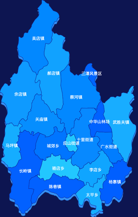 echarts随州市广水市geoJson地图 visualMap控制地图颜色