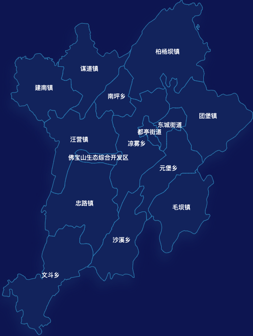 echarts恩施土家族苗族自治州利川市geoJson地图地图下钻展示