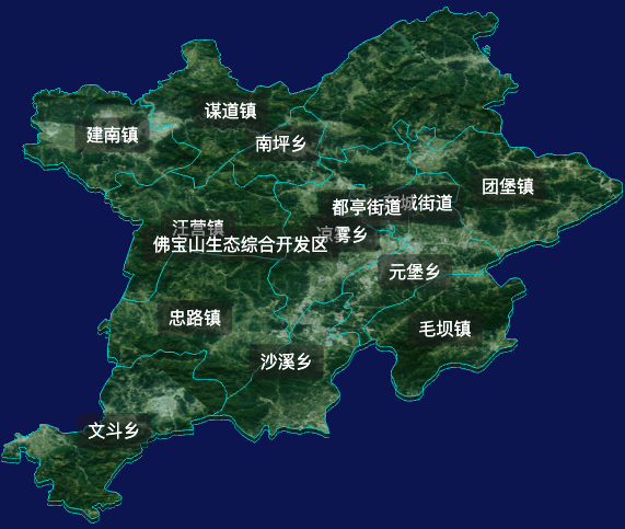 threejs恩施土家族苗族自治州利川市geoJson地图3d地图自定义贴图加CSS2D标签