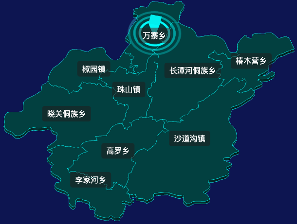 threejs恩施土家族苗族自治州宣恩县geoJson地图3d地图CSS2D外加旋转棱锥
