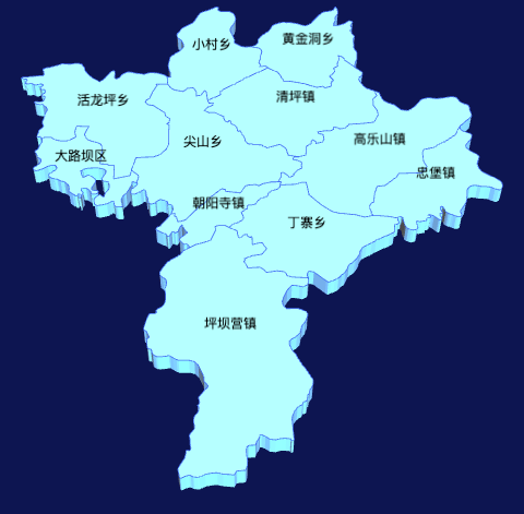 echarts恩施土家族苗族自治州咸丰县geoJson地图3d地图