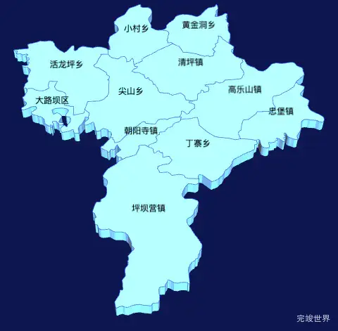 echarts恩施土家族苗族自治州咸丰县geoJson地图3d地图