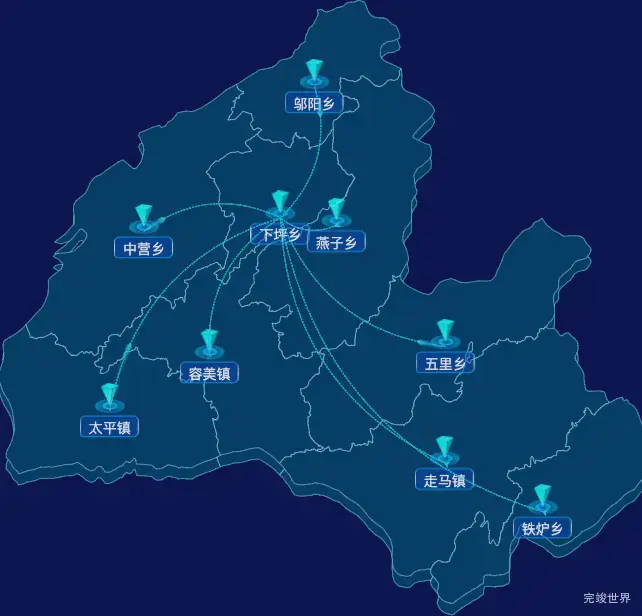 echarts恩施土家族苗族自治州鹤峰县geoJson地图label自定义样式