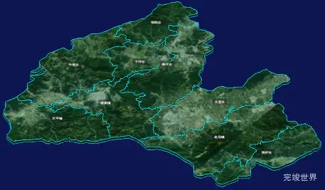 threejs恩施土家族苗族自治州鹤峰县geoJson地图3d地图自定义贴图加CSS3D标签