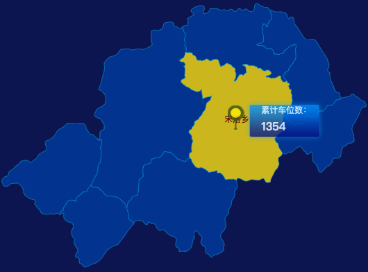 echarts神农架林区geoJson地图点击地图插小旗