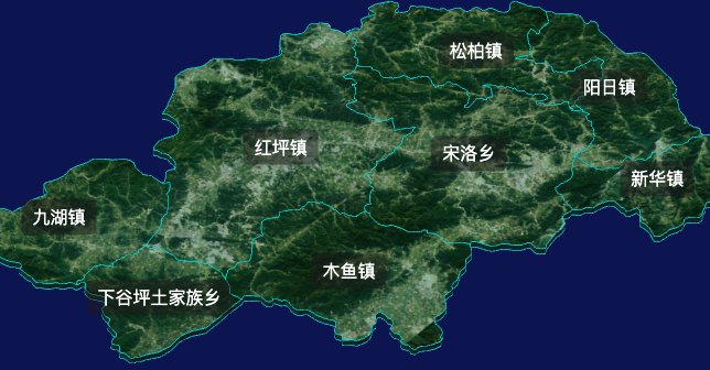 threejs神农架林区geoJson地图3d地图自定义贴图加CSS2D标签
