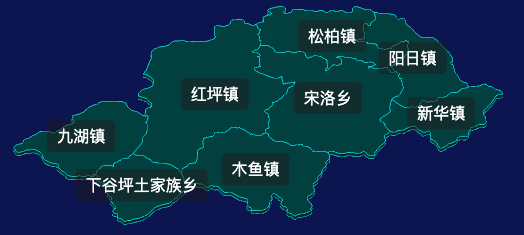 threejs神农架林区geoJson地图3d地图css2d标签
