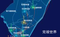 武汉市江岸区geoJson地图渲染效果