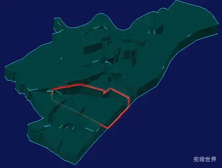 threejs武汉市江岸区geoJson地图3d地图红色描边闪烁警报