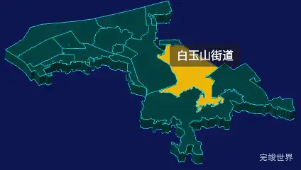 threejs武汉市青山区geoJson地图3d地图鼠标移入显示标签并高亮