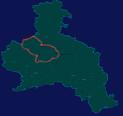 threejs宜昌市夷陵区geoJson地图3d地图红色描边闪烁警报