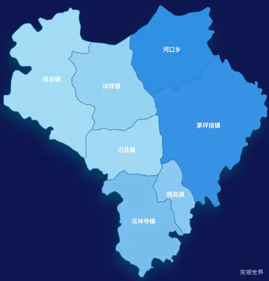 echarts宜昌市远安县geoJson地图 tooltip轮播
