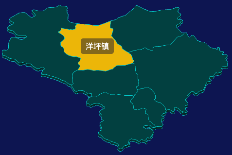 threejs宜昌市远安县geoJson地图3d地图鼠标移入显示标签并高亮