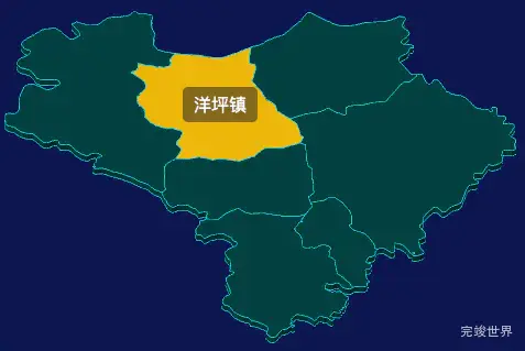 threejs宜昌市远安县geoJson地图3d地图鼠标移入显示标签并高亮