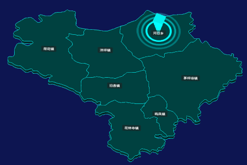 threejs宜昌市远安县geoJson地图3d地图添加旋转棱锥